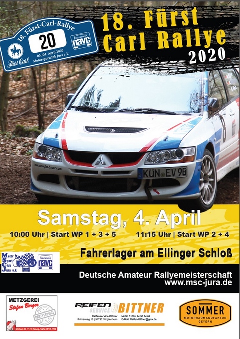 18. Fürst Carl Rallye   03/04.04.2020 18. Fürst Carl Rallye   03/04.04.2020